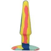 Groovy Silicone Anal Plug 5 Inch Sunrise Multi Colored Adult Toy Default Title Butt Plugs